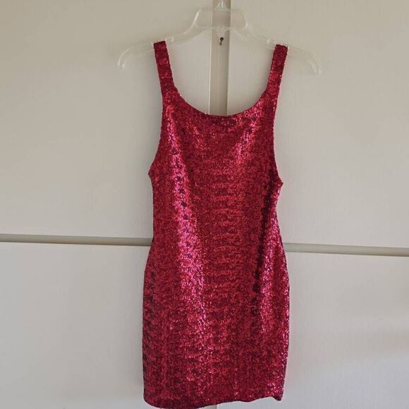 Backstage for Free People red sequin mini dress, nwot, xs - Picture 3 of 5